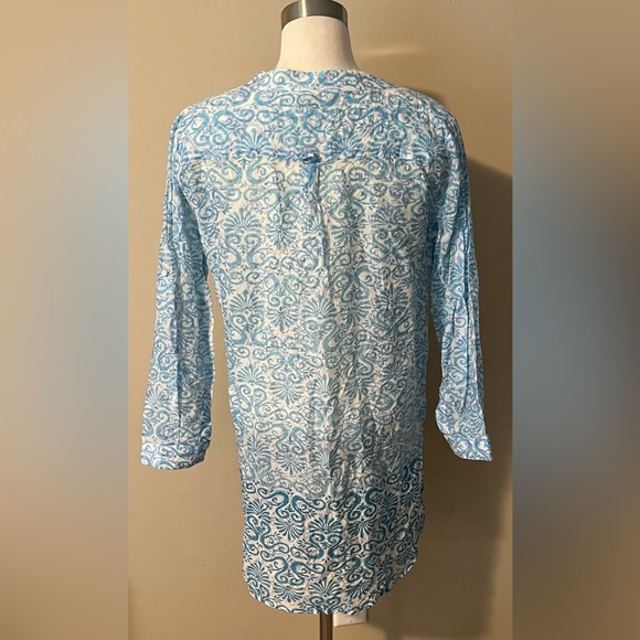 Roberta Roller Rabbit Medium Cotton Silk Blend Tunic/Beach Cover - Picture 4 of 8